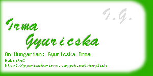 irma gyuricska business card
